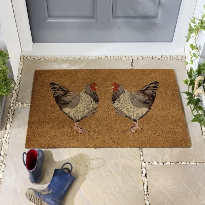 Hug Rug Chickens Coir Doormat