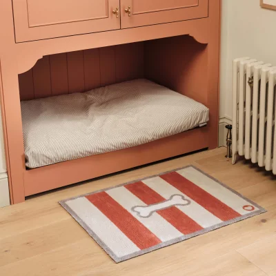 Hug Rug Bone Stripe Rust Washable Doormat