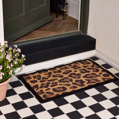 Hug Rug Leopard Border Coir Doormat
