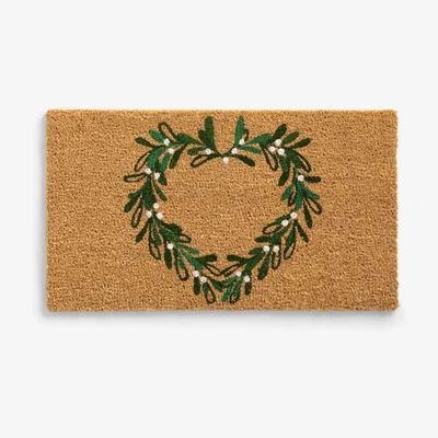 John Lewis John Lewis & Partners Mistletoe Heart Door Mat