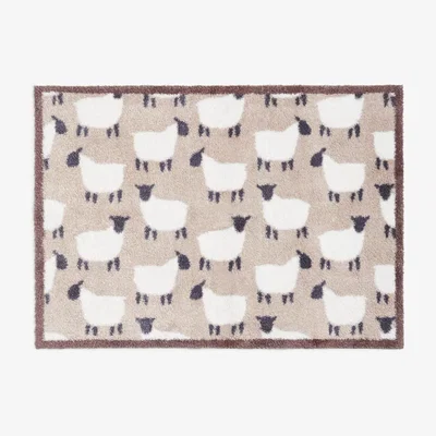 John Lewis Turtle Mat Sheep Flock Door Mat, Natural