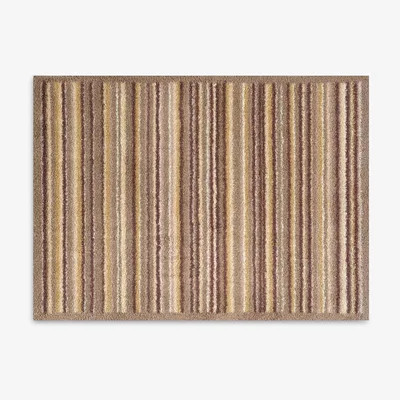 John Lewis Turtle Mat Sandstone Stripe Door Mat, Brown/Beige