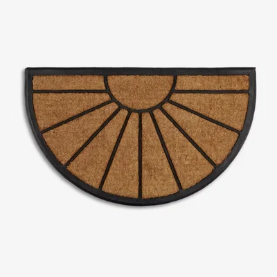 John Lewis John Lewis & Partners Sunburst Rubber and Coir Door Mat Rug