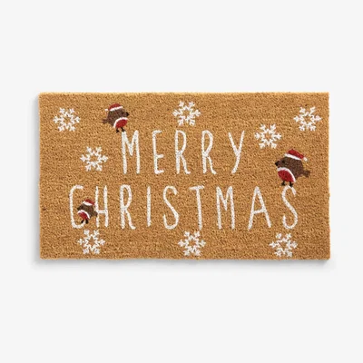 John Lewis John Lewis & Partners Robin Merry Christmas Door Mat