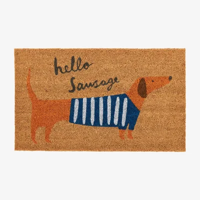 John Lewis John Lewis & Partners Hello Sausage Door Mat