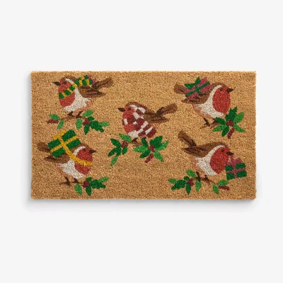 John Lewis John Lewis & Partners Robin Christmas Door Mat