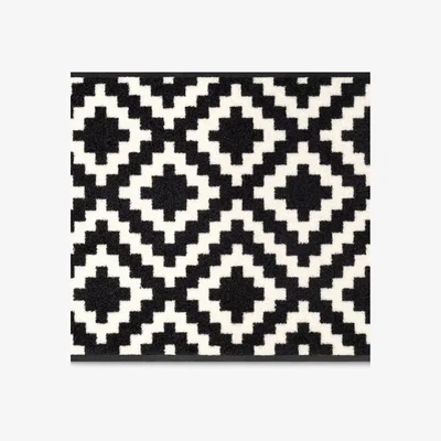 John Lewis Wash and Dry Kalmar Door Mat, Black