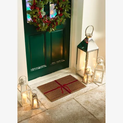 La Redoute Christmas Gift Wrapped Coir Doormat
