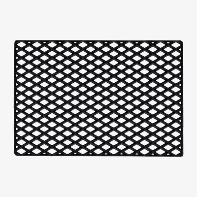 Nordic Nest Dixie Black grid doormat 60x90 cm