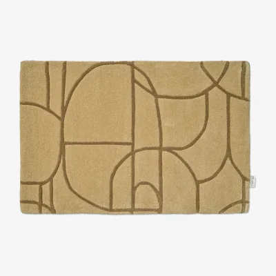 Nordic Nest Classic Collection Modern Abstract doormat 60x90 cm Mustard