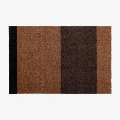 Nordic Nest tica copenhagen Stripes by tica. horizontal. doormat Cognac-dark brown-black 60x90 cm
