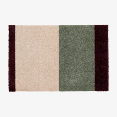 Nordic Nest tica copenhagen Stripes doormat horizontal Green-ivory-bordeaux 40x60 cm