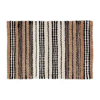 Nordic Nest Dixie Elin striped doormat Naturalmix. 60x90 cm