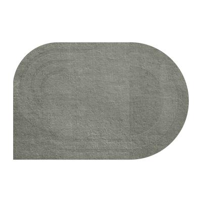Nordic Nest Layered Circular doormat Sage. 60x90 cm