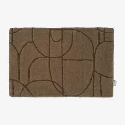 Nordic Nest Classic Collection Modern Abstract doormat 60x90 cm Brown