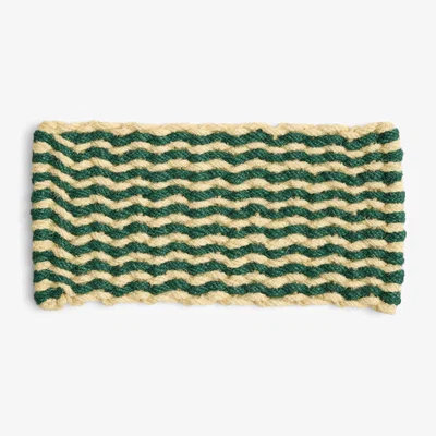 Nordic Nest HAY Coco Stripe Wave doormat Dark green-white
