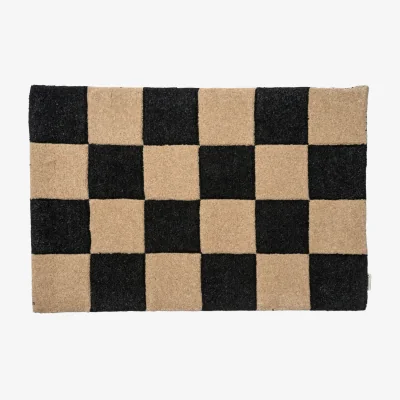 Nordic Nest Classic Collection Square doormat 60x90 cm Black-natural