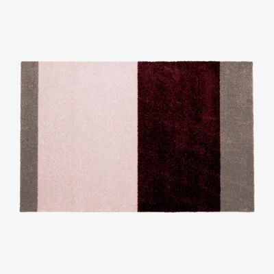 Nordic Nest tica copenhagen Stripes doormat horizontal Bordeaux-rose-sand 60x90 cm