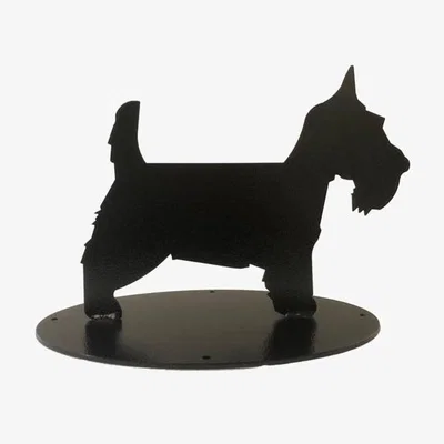 Downtown Poppy Forge Scottie Dog Boot Scraper Silhouette In Black