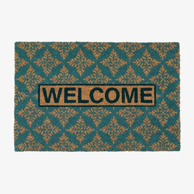Perch and Parrow Damask Welcome Doormat