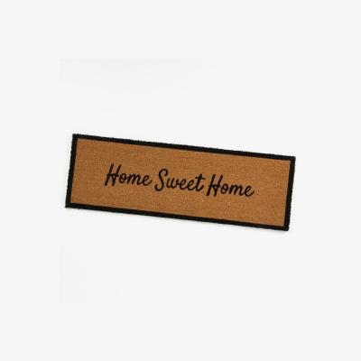 The Range Astley Hand Drawn Doormat with PVC Backing 40 x 120cm Home Sweet Home - Yellow