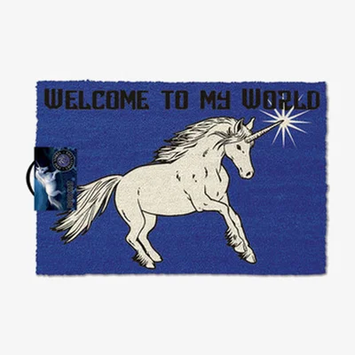 The Range Anne Stokes (Unicorn - Welcome To My World) Door Mat - Black