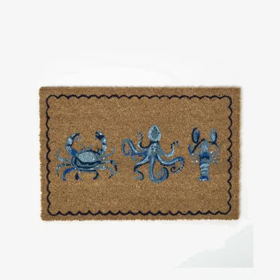 The Range Blue Sea Animal Non-Slip Coir Doormat - Sea Blue