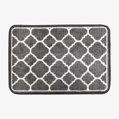 The Range Grey Trellis Washable Mat
