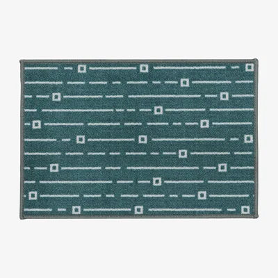 The Range JVL Savio Machine Washable Door Mat, 40 x 60 cm, Teal - Teal