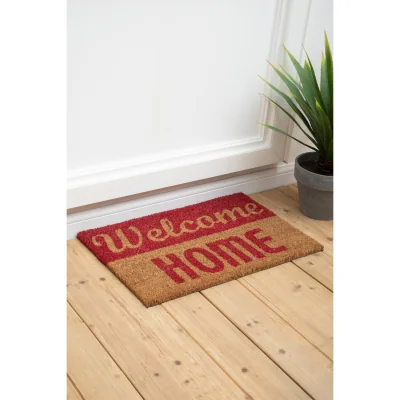 The Range Filta Welcome Home Dual Colour Doormat - Red & Brown