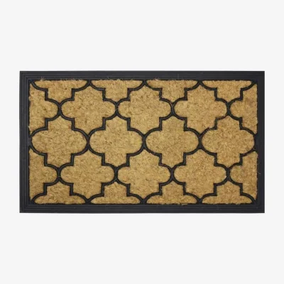 The Range Non-Slip Doormat Coir And Rubber Mat - Brown / RubberCoco Fibre