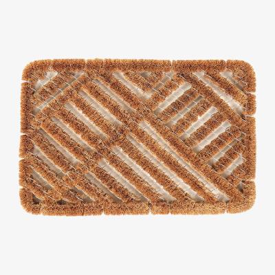 The Range Charles Bentley 23" Coir Wire Boot Scraper Twist Door Mat 40x60cm - Natural