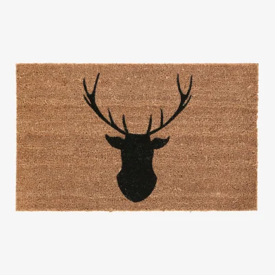The Range Coir Stag Doormat - Brown