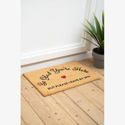 The Range Filta So Glad You Are Here Doormat - Brown