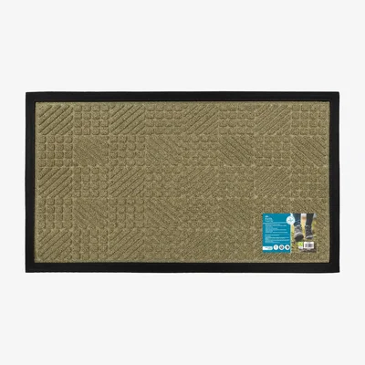 The Range JVL Firth Rubber Doormat - Beige - Beige