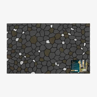 The Range Canyon Scraper Rubber Doormat 45x75cm - Black