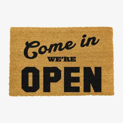 The Range We're Open Doormat - Black