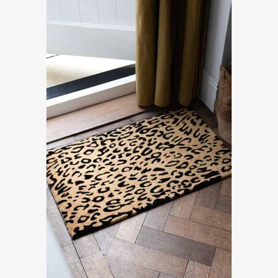 Rockett St George Leopard Print Coir Doormat