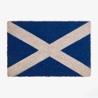 The Range Coir Doormat St Andrews Cross Flag, 40 x 60 cm - Blue, White