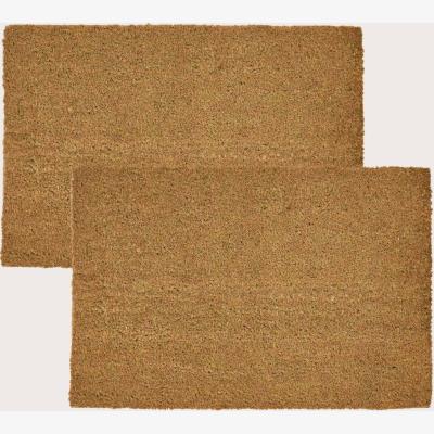 The Range Set of 2 Plain Coir Doormats - Brown
