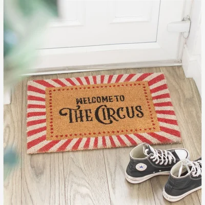 The Range Vintage-Style Welcome to the Circus Doormat - Brown