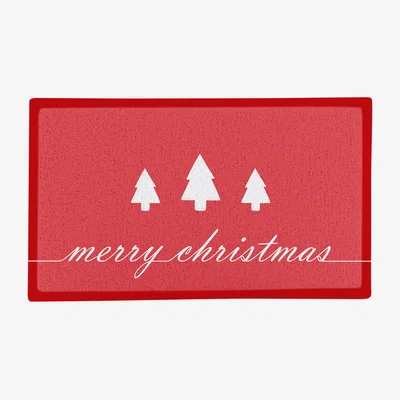 The Range Merry Christmas Indoor Outdoor Doormat - Red