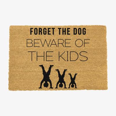 The Range Forget The Dog, Beware Of The Kids Doormat - Black