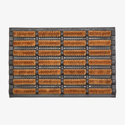 The Range Filta Coir Brush Scraper Doormat - Brown & Grey