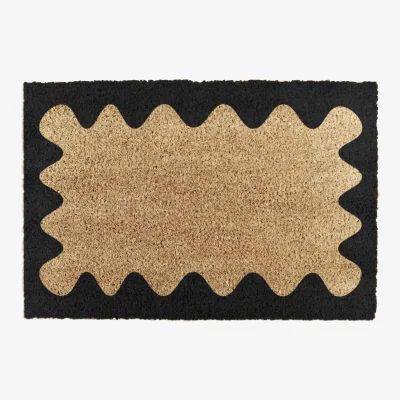 The Range Wavey Frame Doormat - Brown