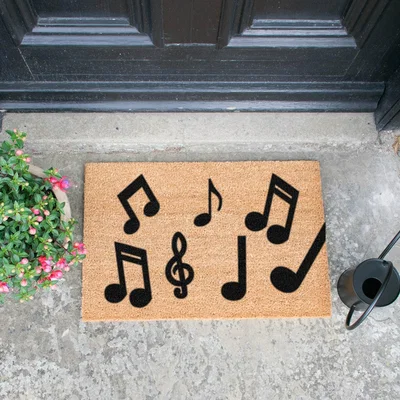 The Range Music Notes Doormat - Black