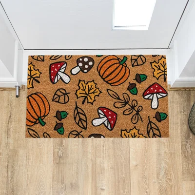 The Range Coir Entrance Doormat with Latex Backing - Autumn - Brown