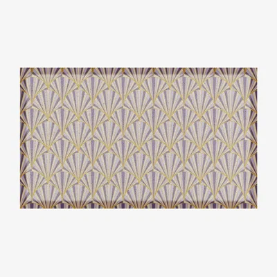 The Range Art Deco Shell Pattern Indoor Outdoor Doormat - Beige