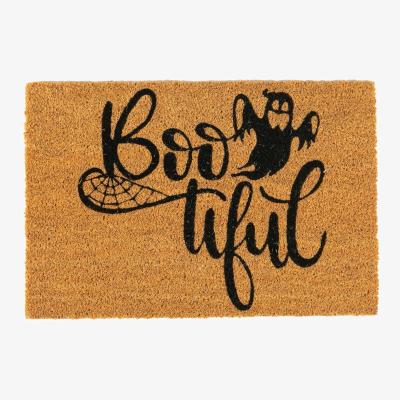 The Range Halloween Coir Door Mat Bootiful - Natural