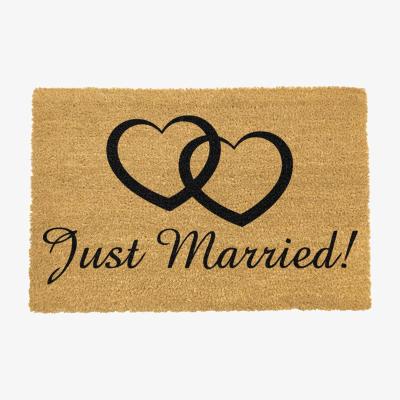 The Range Just Married Doormat - Black